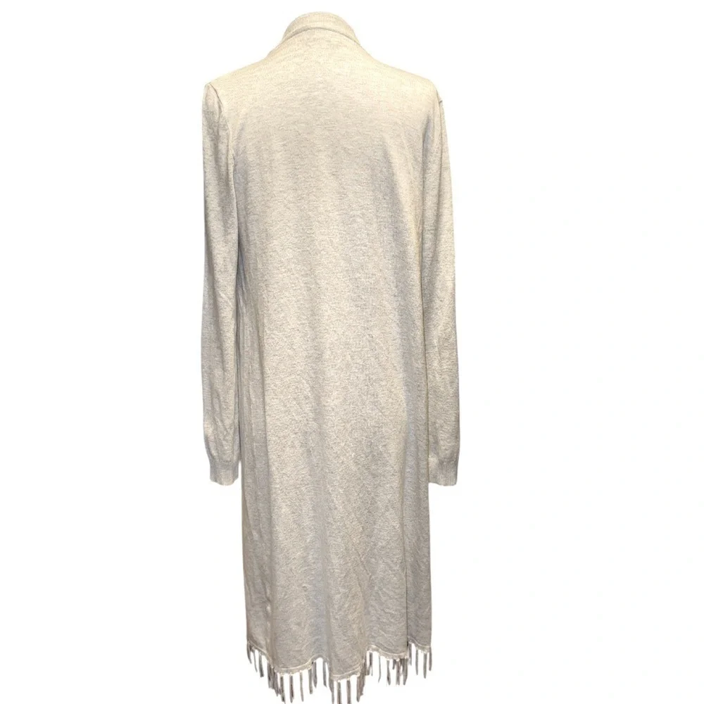 Revolve Central Park West Gray Fringe Cardigan - Picture 6 of 6